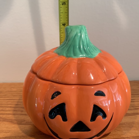Pumpkin candle jar with topper - Picture 8 of 9